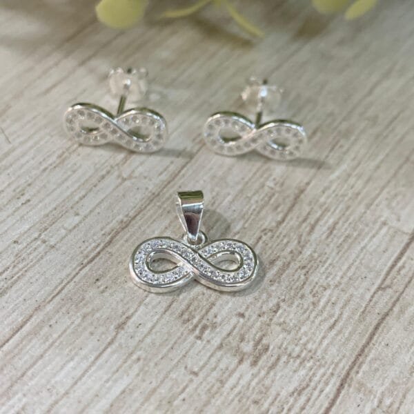 Conjunto Plata Infinito circones