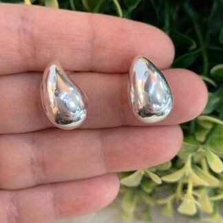 Aros Plata Gota 11x18mm