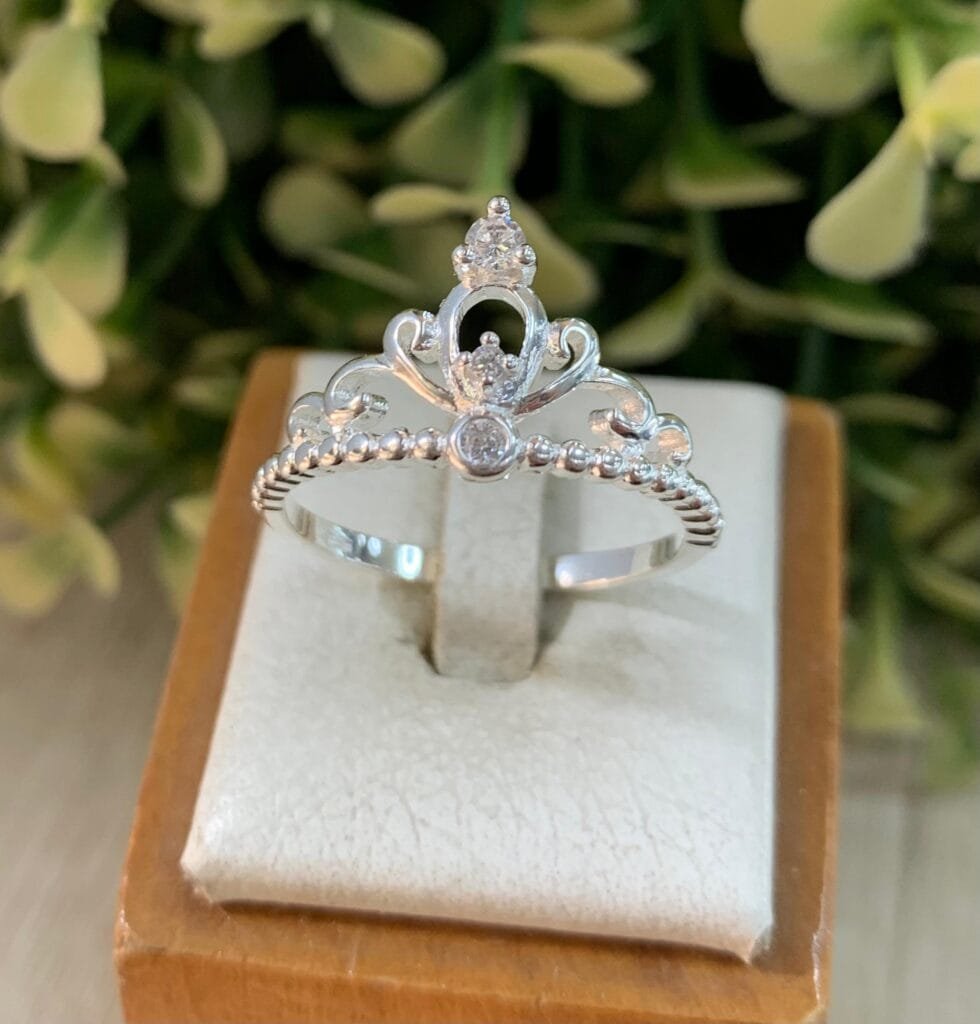 Anillo Plata Corona circones n?14