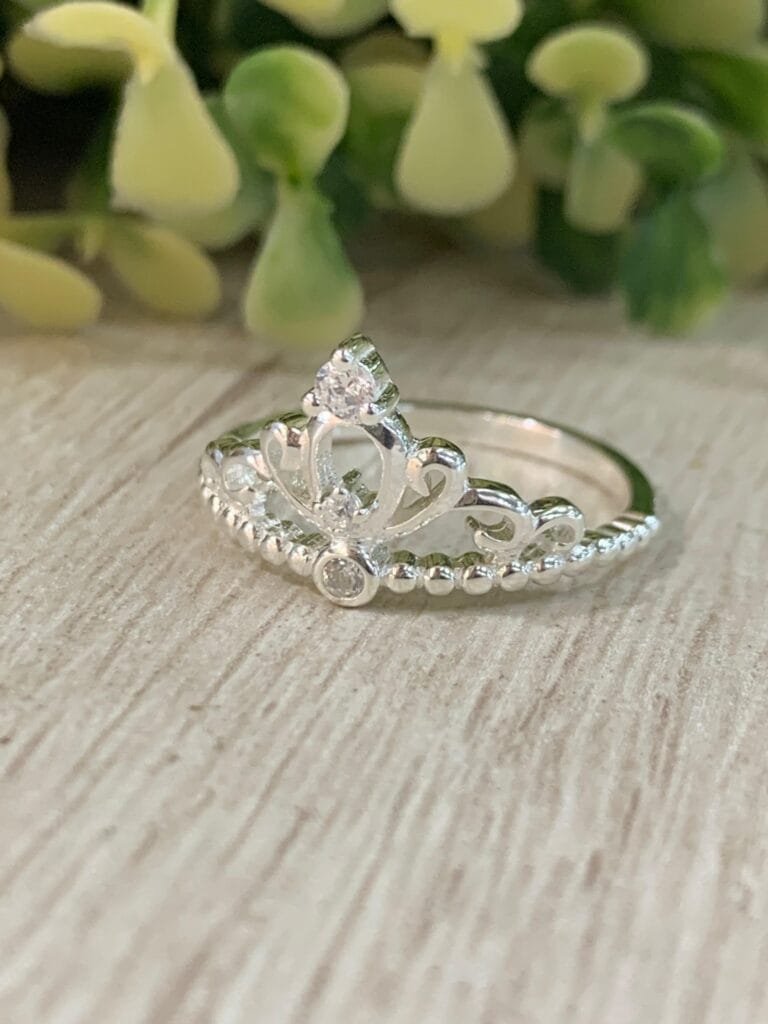 Anillo Plata Corona circones n?14