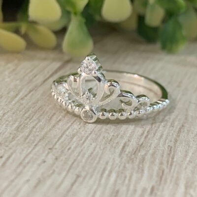 Anillo Plata Corona circones n?14