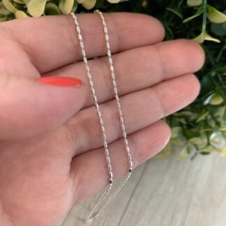 Cadena Plata palitos 50cms