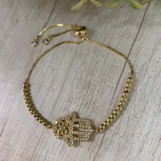 Pulsera Ba?o en Oro Mano de F?tima Circones Adaptable