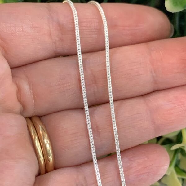 Cadena Plata Cordón Espiga 50cms