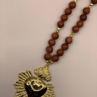 Collar Ba?o en Oro Detente ?gatas terracota 70cms