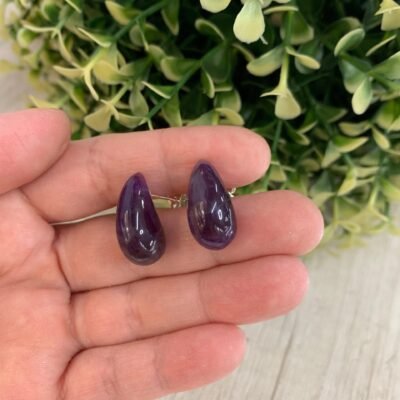 Aros plata Gota Amatista