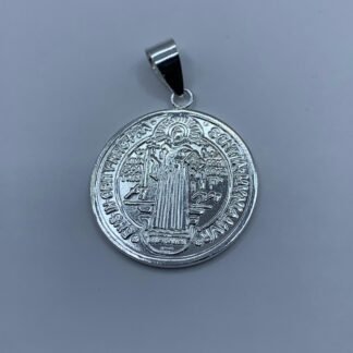 Colgante plata San Benito 20mm