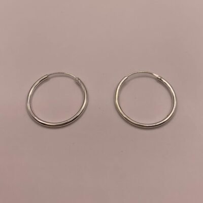 Aros plata argolla lisa 20mm