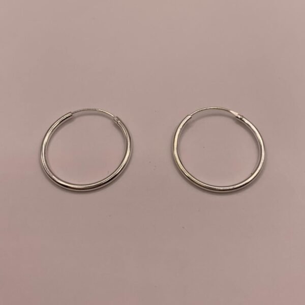 Aros plata argolla lisa 20mm