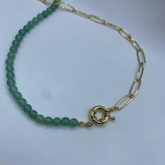 Collar Ba?o en Oro Jade Tim?n 51cms