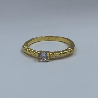 Anillo ba?o en oro solitario nro 2
