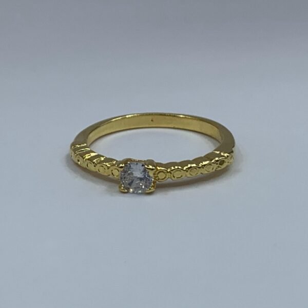 Anillo ba?o en oro solitario nro 2