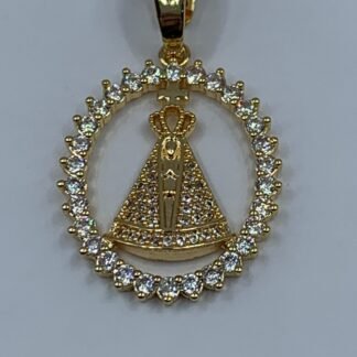 Colgante ba?o en oro Virgen Aparecida