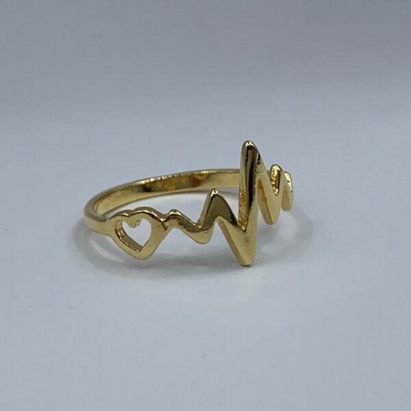 Anillo ba?o en oro Ritmo cardiaco n?16