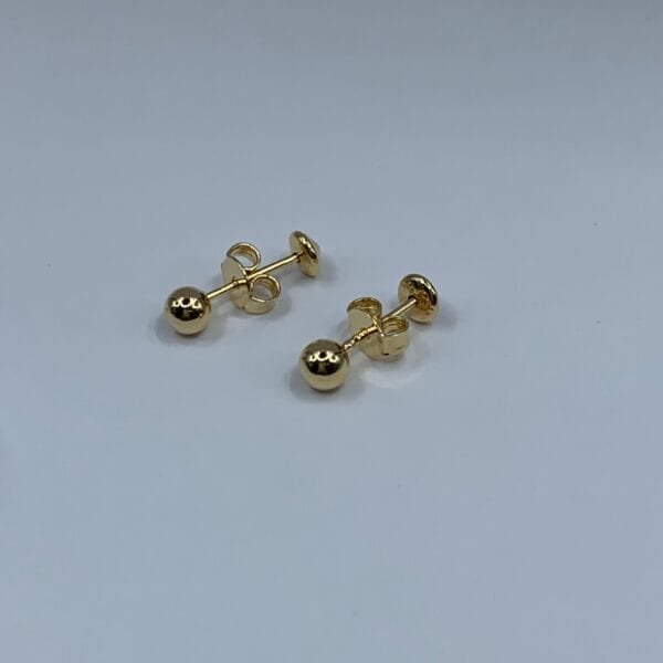 Aros baño en oro esferas tope 3,5 mm