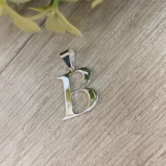 Colgante plata Letra B