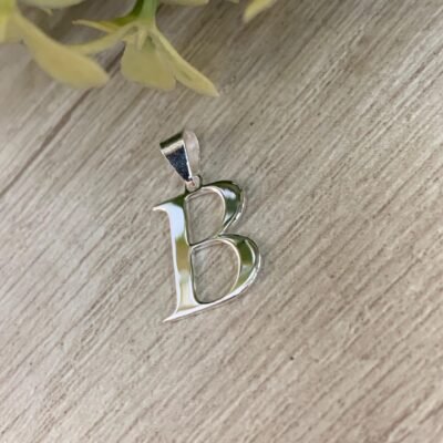 Colgante plata Letra B