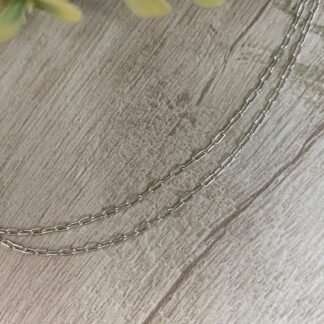Cadena plata tradicional 60cms