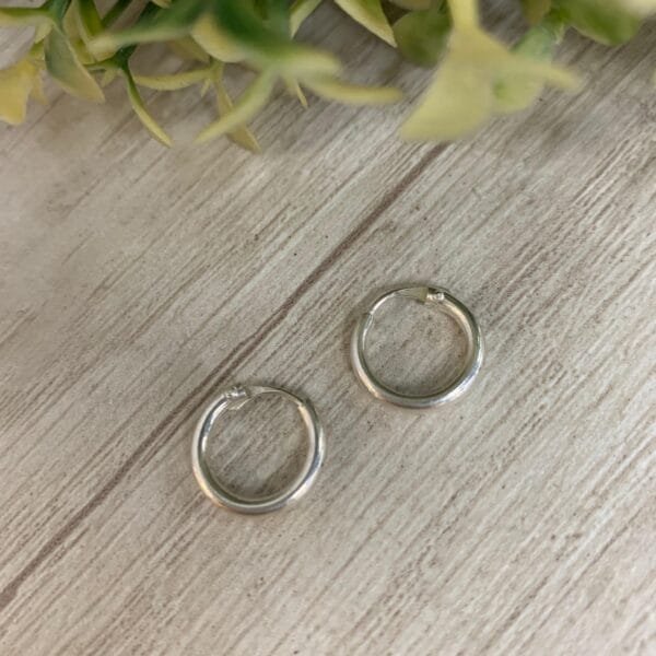 Aros plata argolla lisa 14mm