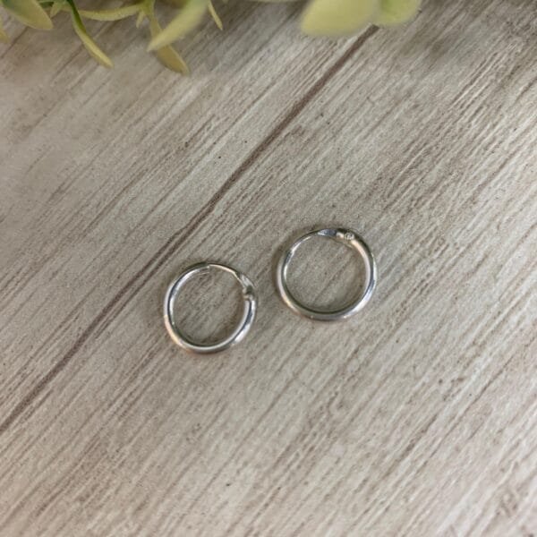 Aros plata argolla lisa 12mm