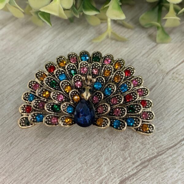 Prendedor Pavo Real multicolor