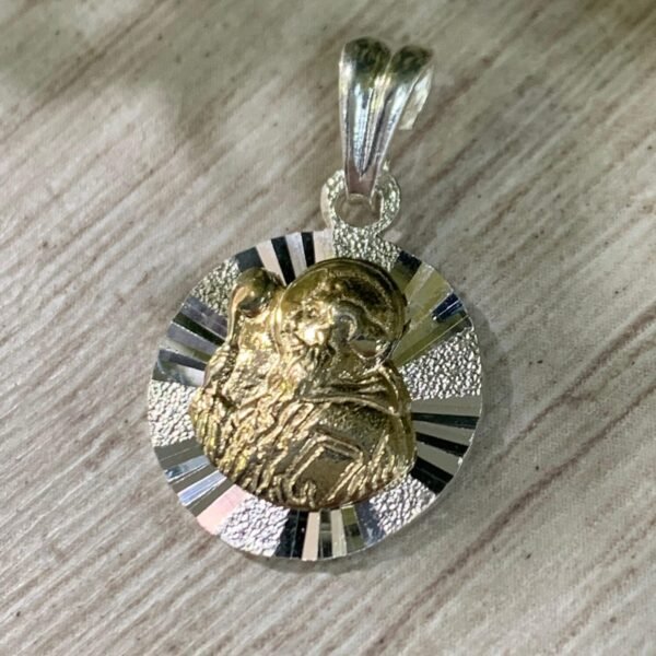 Colgante plata con oro San Benito