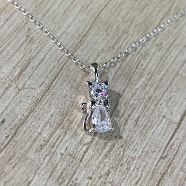 Collar plata Gato 42-45cms
