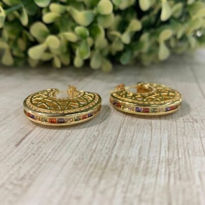 Aros BO media argolla canasto multicolor