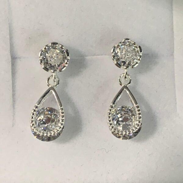 Aros plata gota Circón