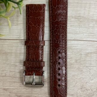 Correa de reloj cuero caf? cocodrilo 20 mm