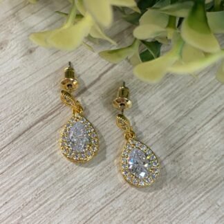 Aros FF gota dorada circones