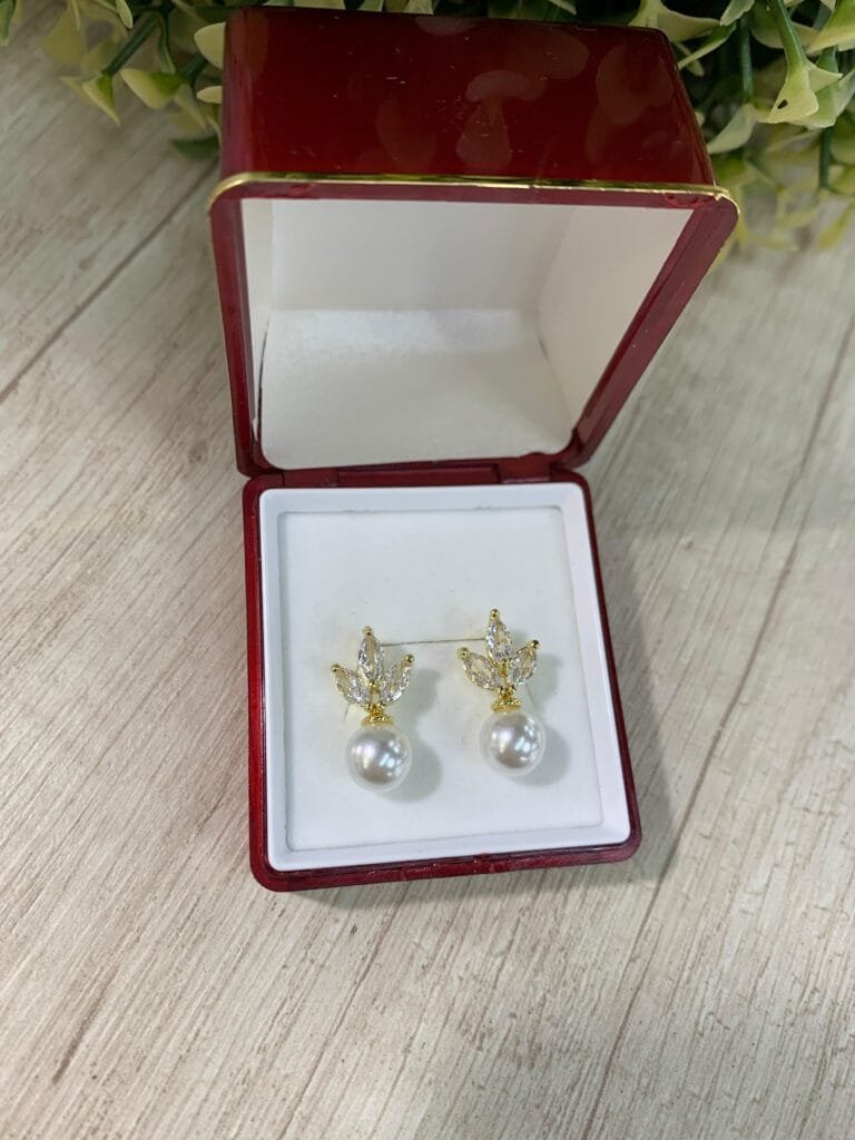Aros Ba?o oro perla circones