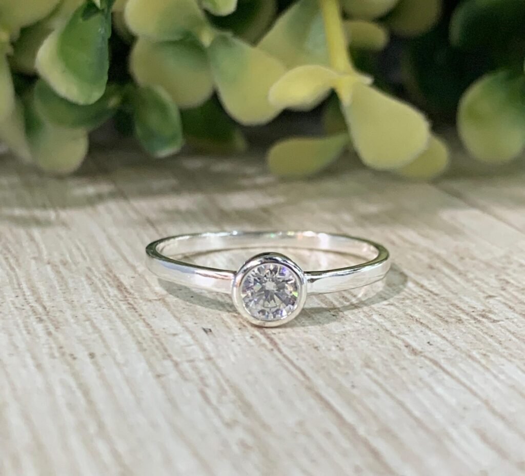 Anillo plata Solitario n?13