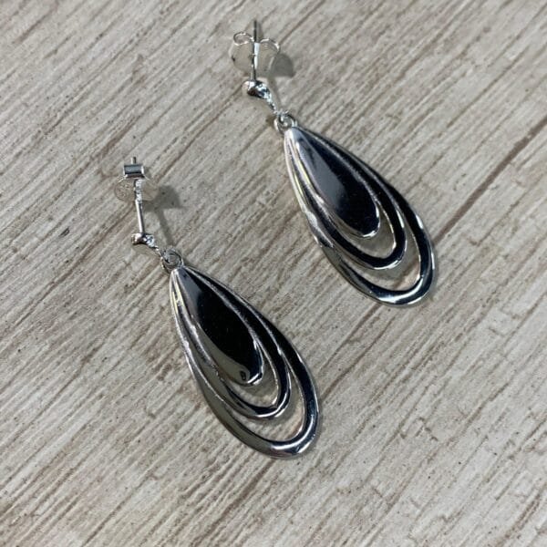 Aros plata Gota calada