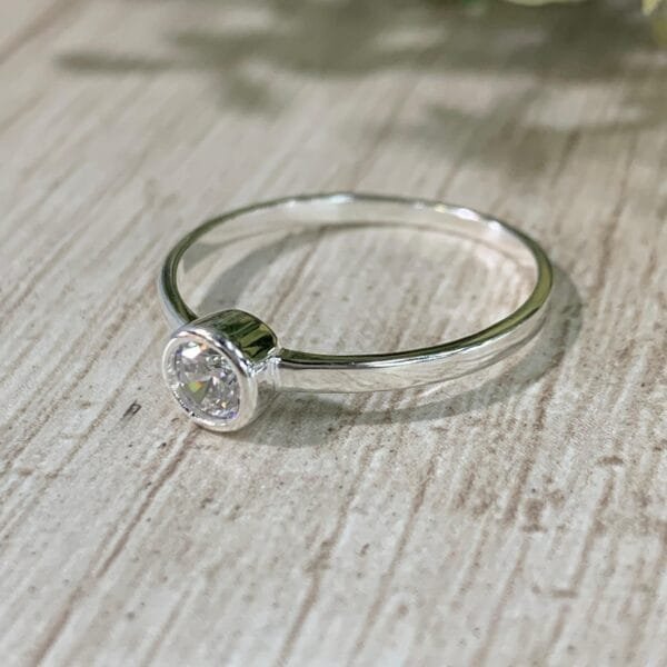 Anillo plata Solitario n°12