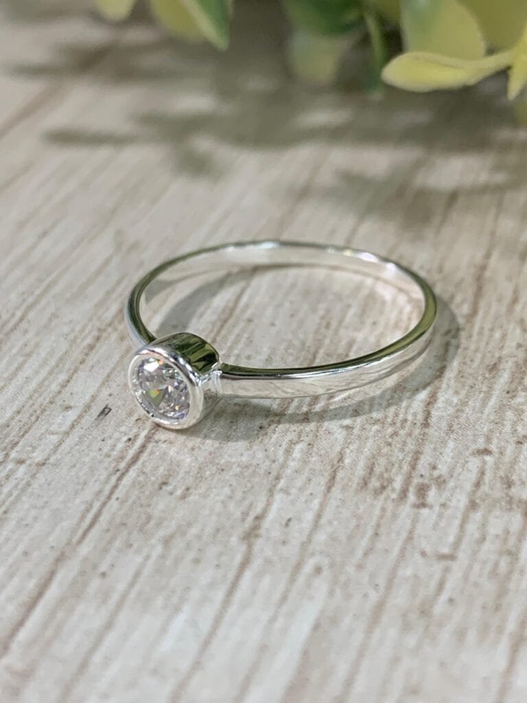 Anillo plata Solitario n?13