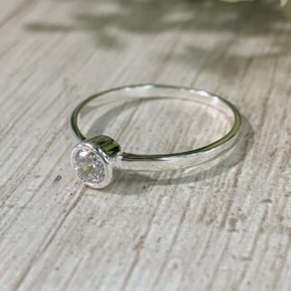 Anillo plata Solitario n?15