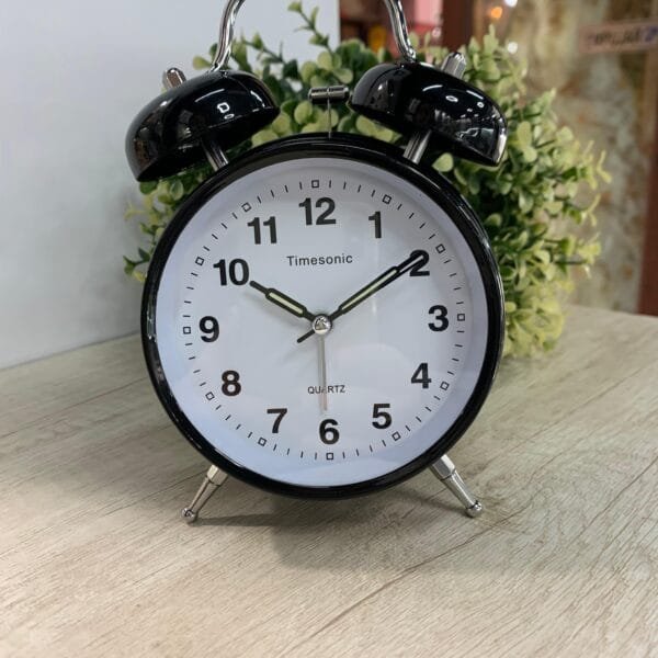 Reloj despertador campana negro