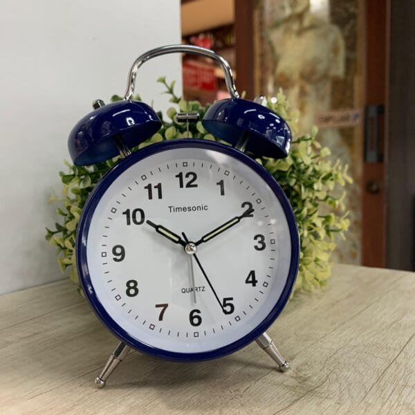 Reloj despertador campana azul