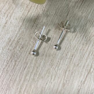 Aros plata esfera lisa 2mm