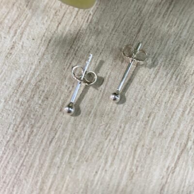 Aros plata esfera lisa 2mm