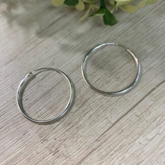 Aros plata argolla lisa 25mm