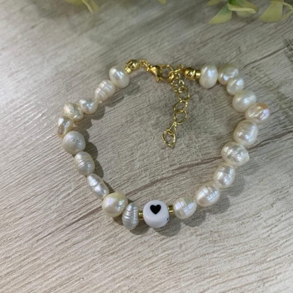 Pulsera perlas río asimétricas pequeña