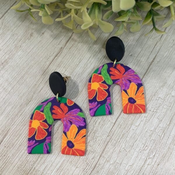 Aros arco multicolor flores