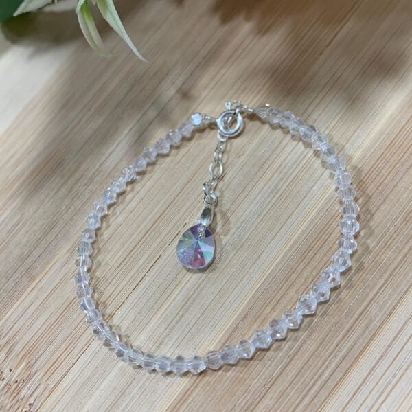 Pulsera plata cristales tornasol