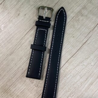 Correa reloj negra mate ecocuero 18mm