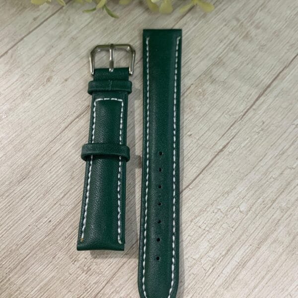 Correa reloj verde ecocuero 18mm