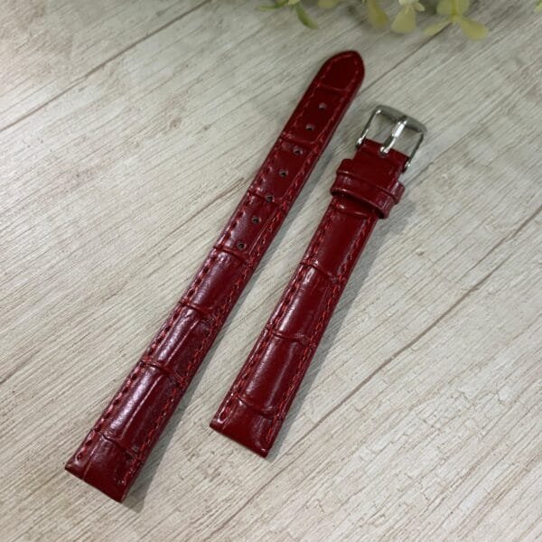 Correa reloj roja ecocuero 14mm