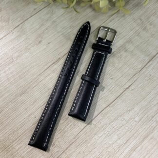Correa reloj negra ecocuero 14mm