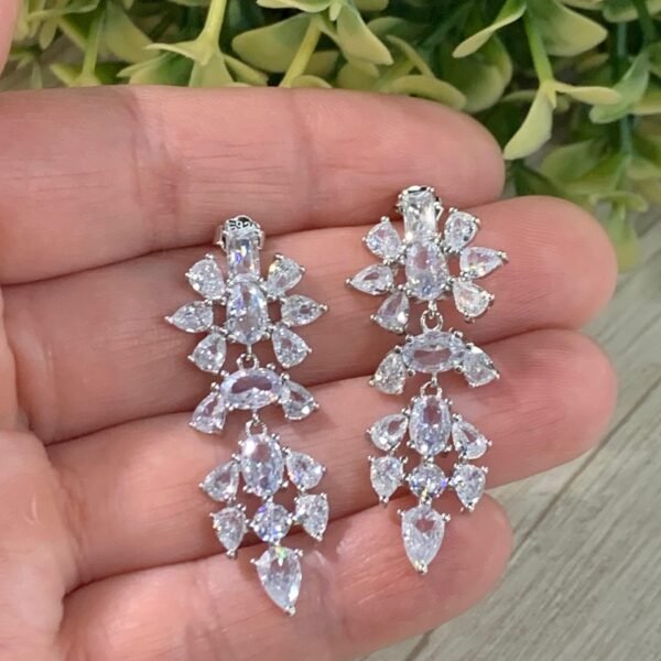 Aros Racimo circones plata rodinada